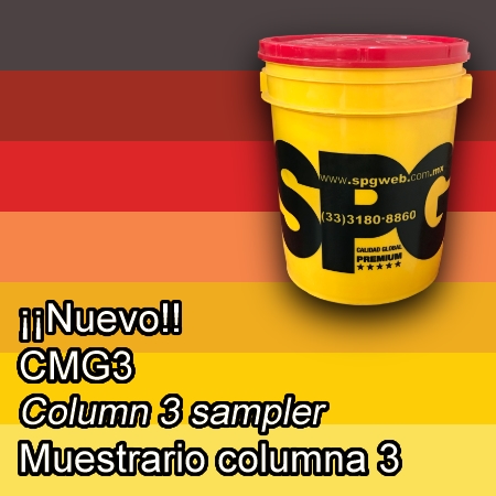 Muestrario No. 3 de colores endurecedores para pisos de concreto SPG®