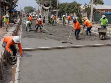 Calle de concreto en construcción SPG®